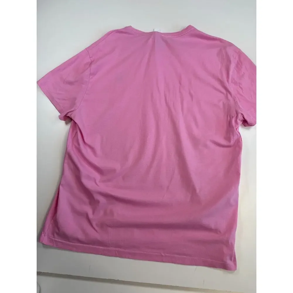 Polo Ralph Lauren Classic Fit Pink T-Shirt Men's Large Pony Logo Cotton